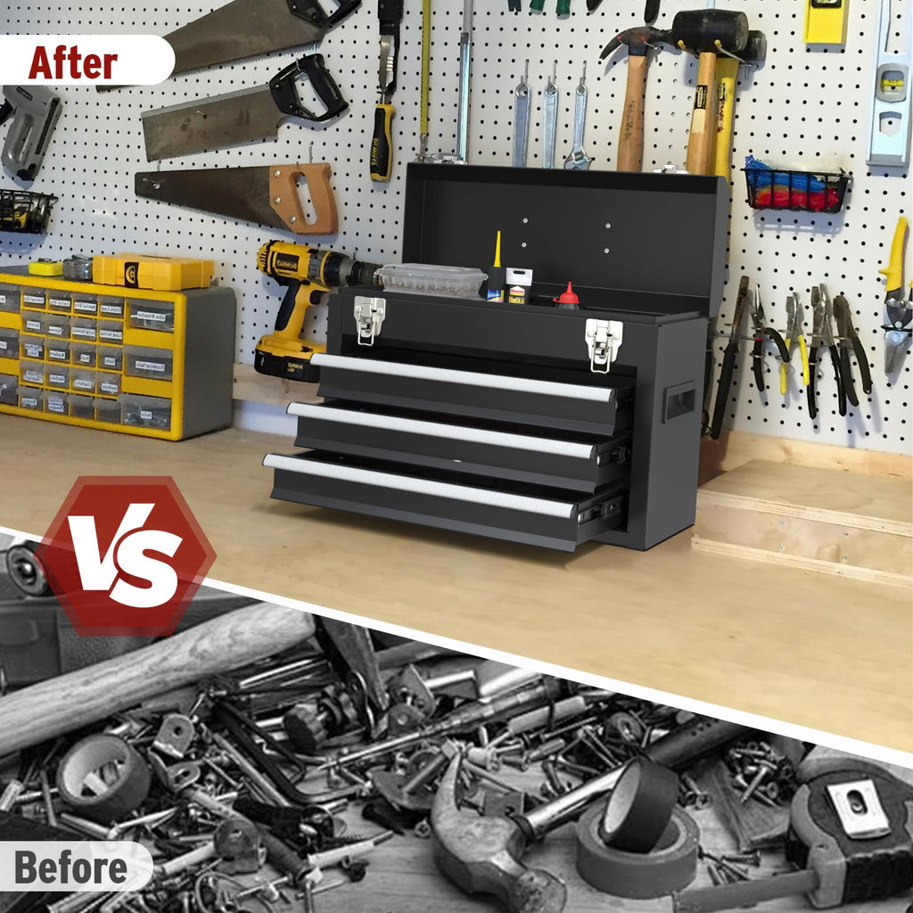 3 Drawer Steel Tool Box with Locking System T9197