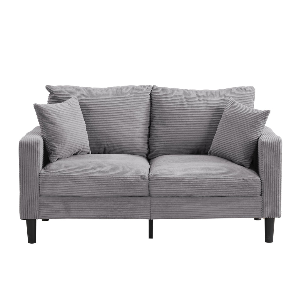 Light Gray Upholstered 2 Seat Loveseat Sofa M64267