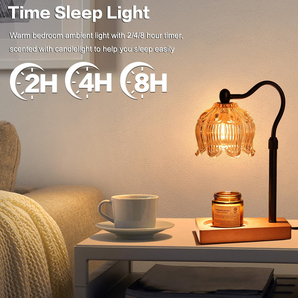 Adjustable Dimmable Candle Warmer Lamp with Timer K7645