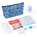 Mini Mahjong Set with 166 Blue Tiles, 4 Racks & Bag H711157