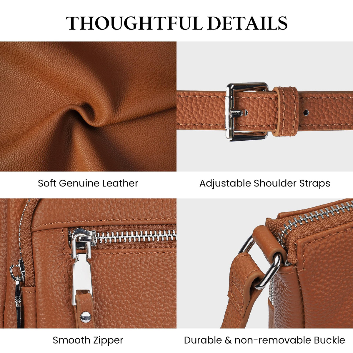 Anti Theft Genuine Leather Crossbody Bag with Wallet N81609