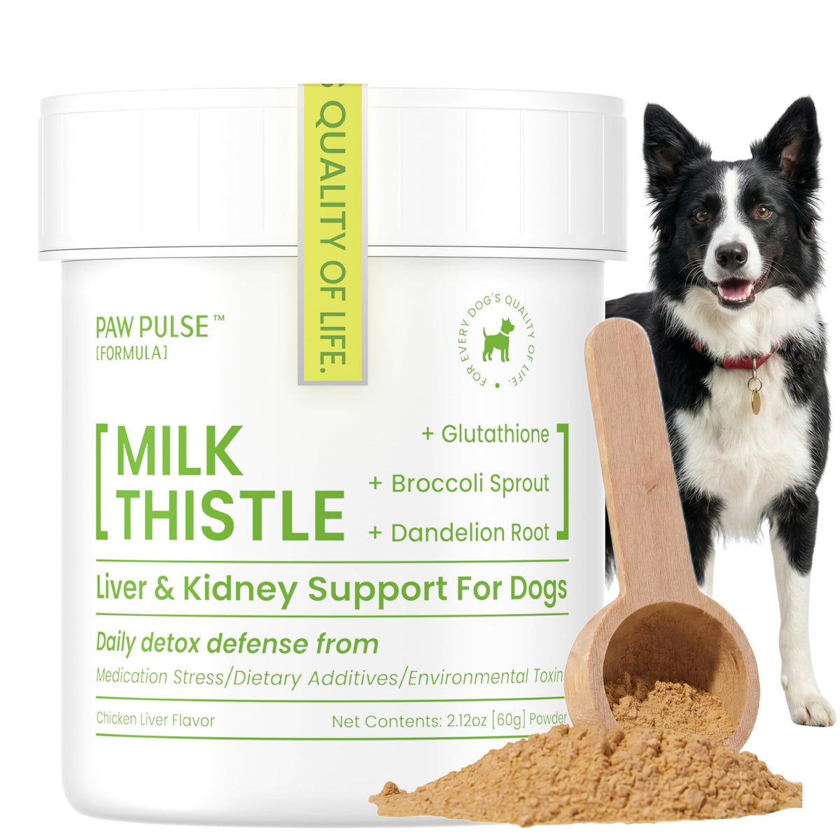 Milk Thistle & Silymarin Powder Liver Support for Dogs 2.12 oz G23555