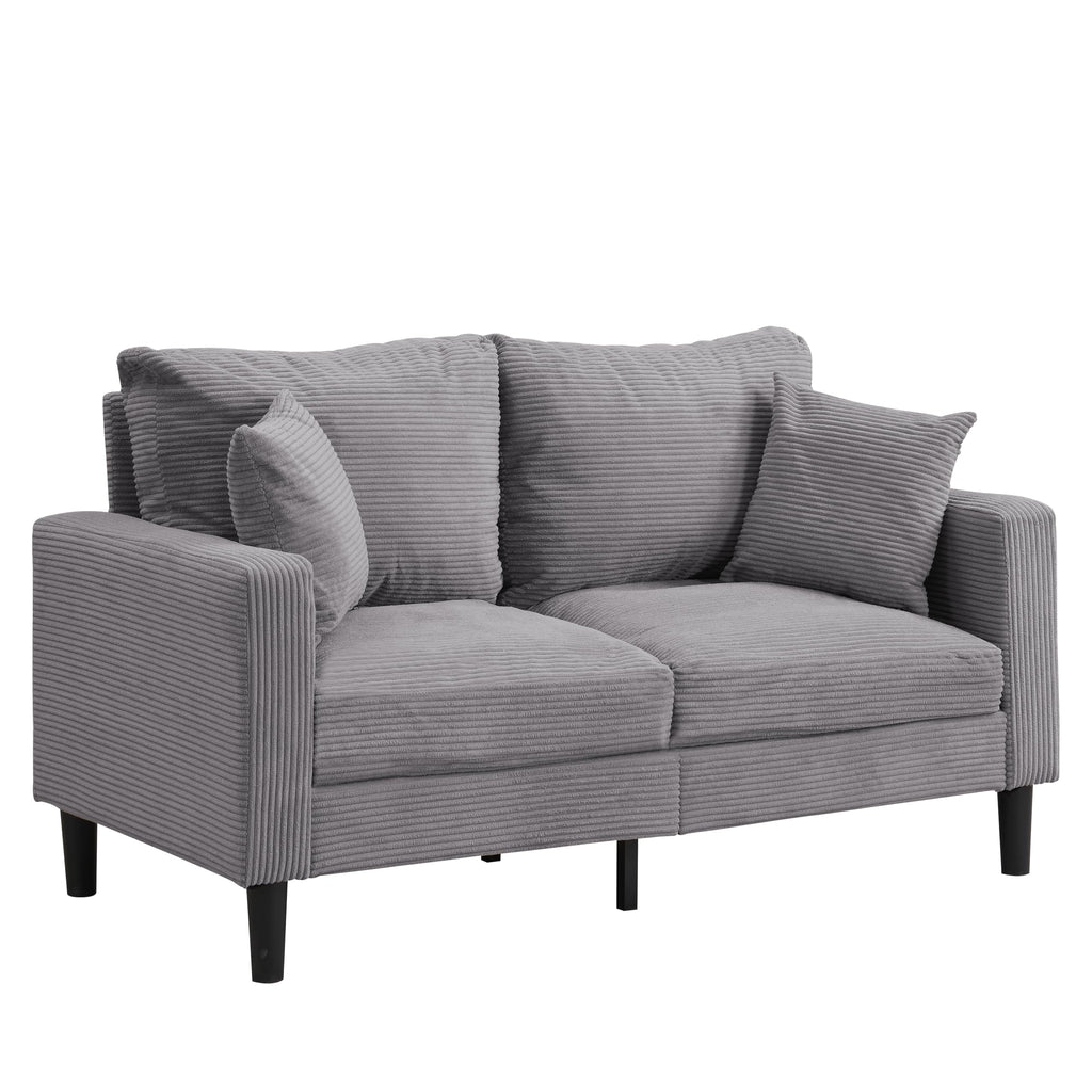 Light Gray Upholstered 2 Seat Loveseat Sofa M64267
