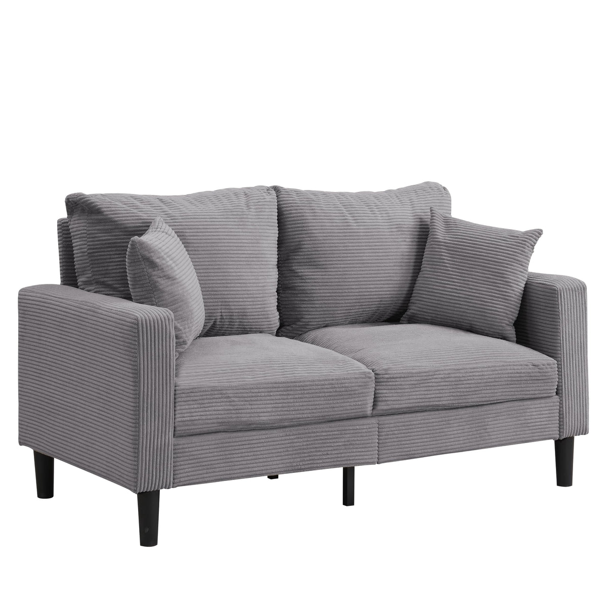 Light Gray Upholstered 2 Seat Loveseat Sofa M64267