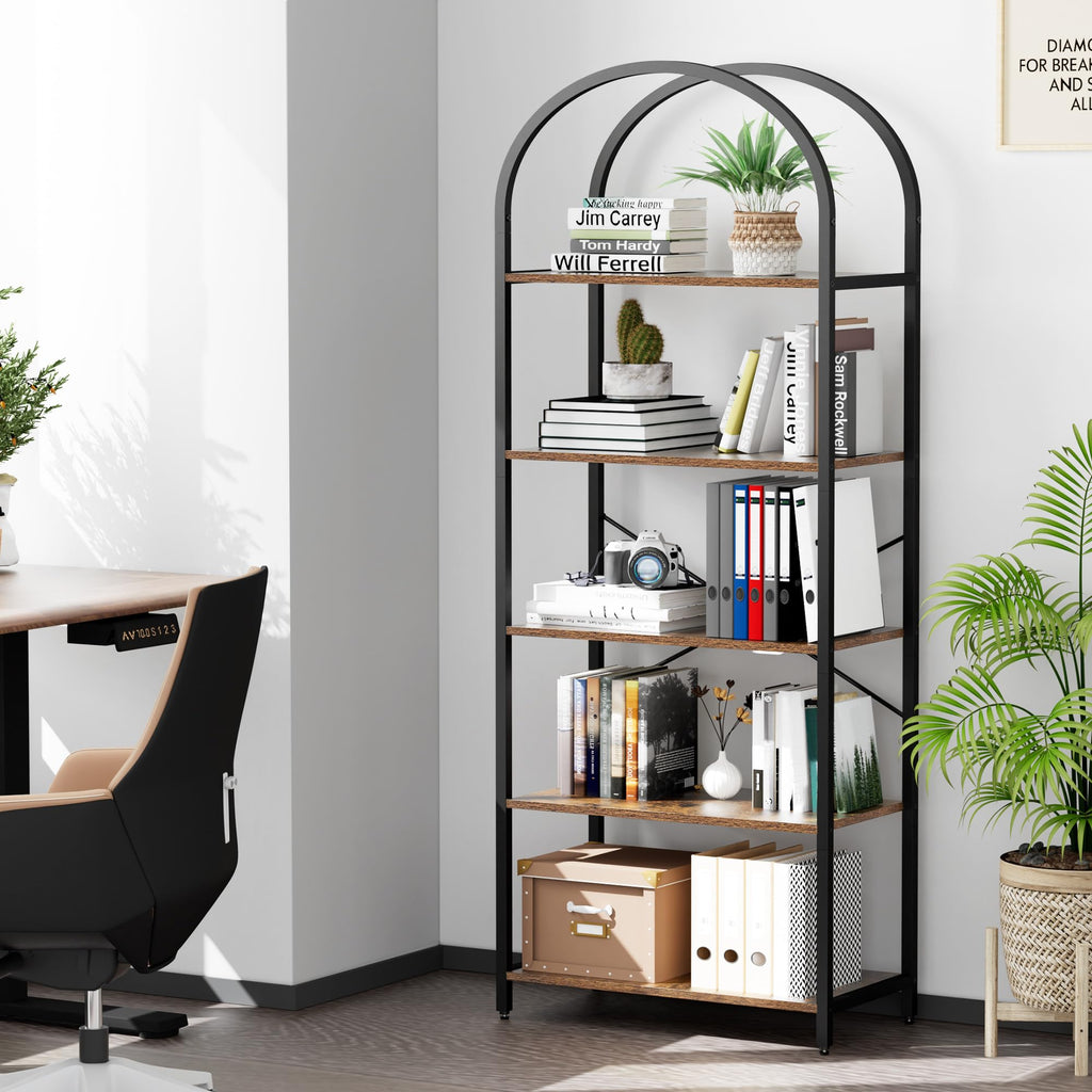 5-Tier Arched Bookshelf T1462