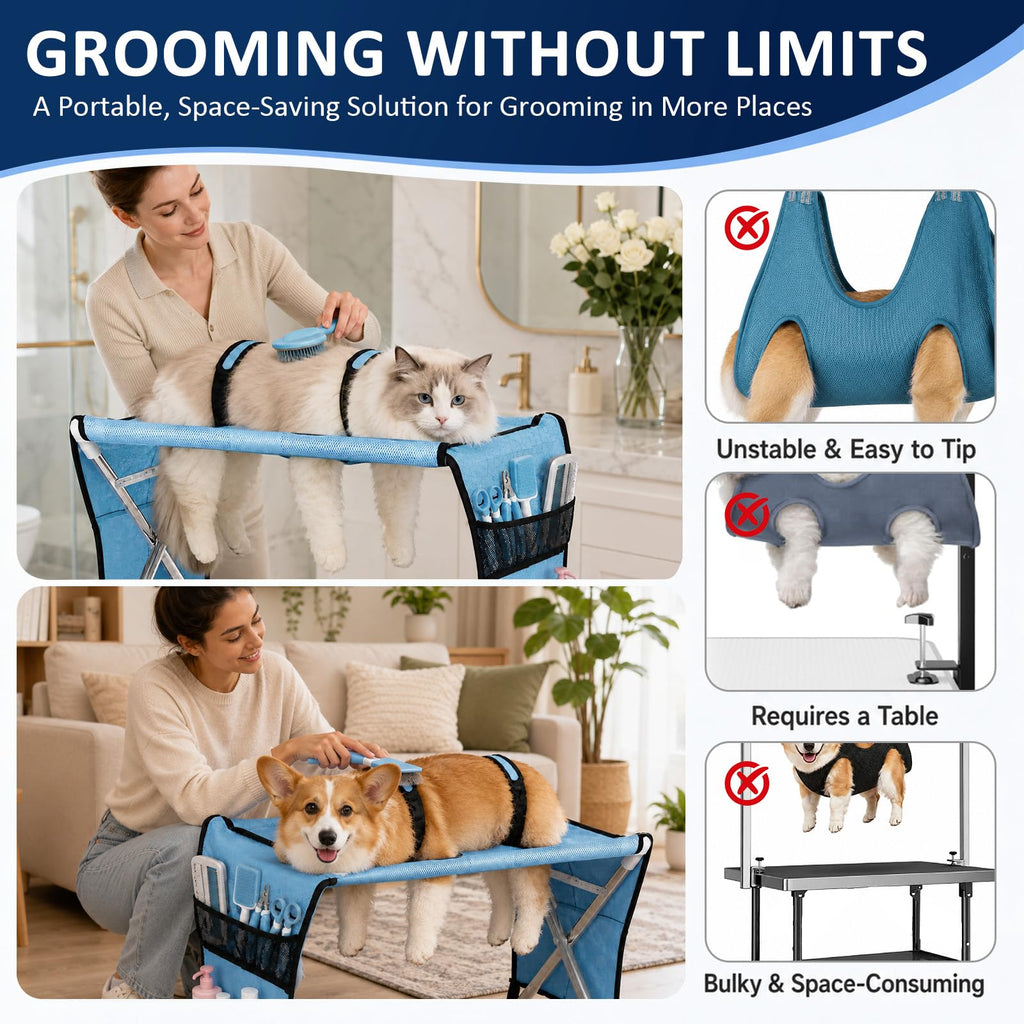 Pet Grooming Hammock with Stand I224