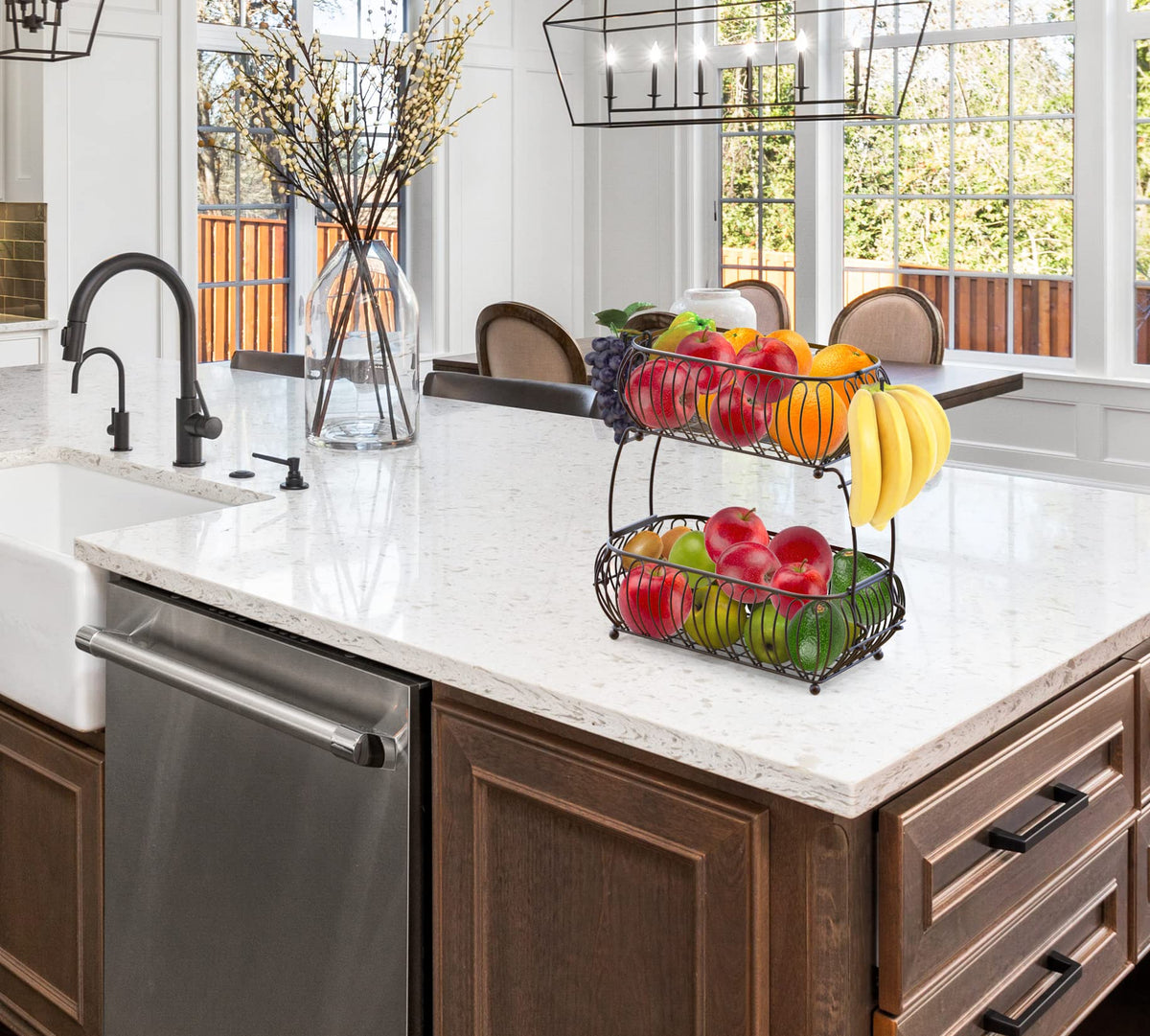 2-Tier Countertop Fruit Basket Holder C15349