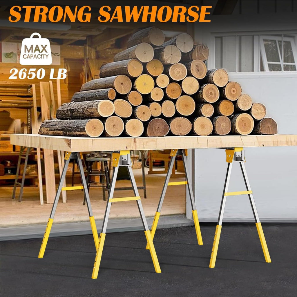 Adjustable Folding Saw Horses 2 Pack J364291