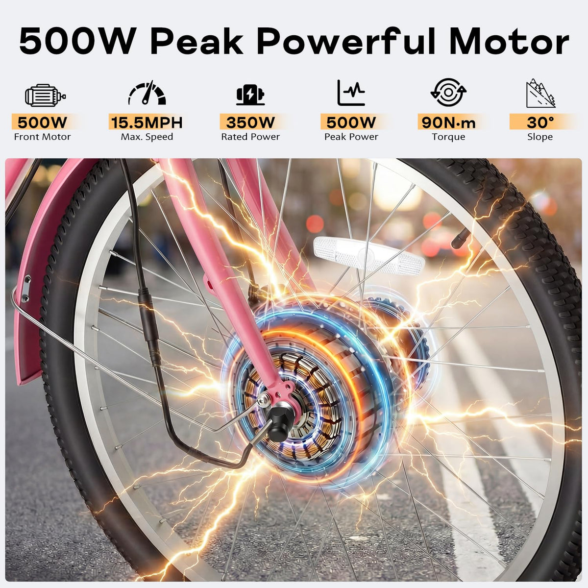 500W 3-Wheel Electric Trike with Removable Battery R2845