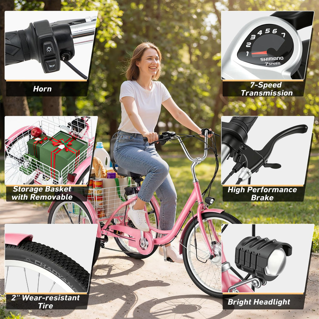 500W 3-Wheel Electric Trike with Removable Battery R2845