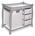 Gray Baby Changing Table with 3 Storage Baskets K867228