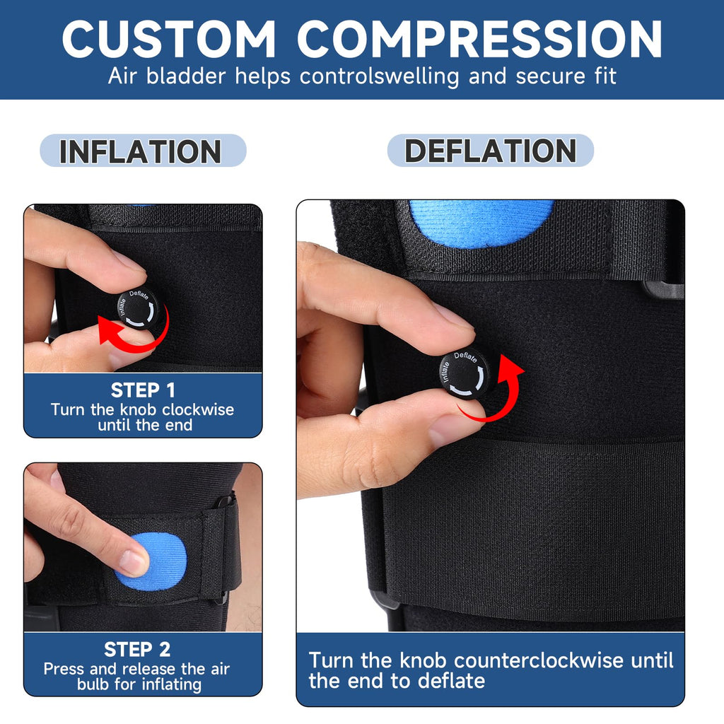 Black Small Tall Inflatable Walking Boot X84312