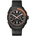 Black Leather Chronograph Watch 42mm Q73757