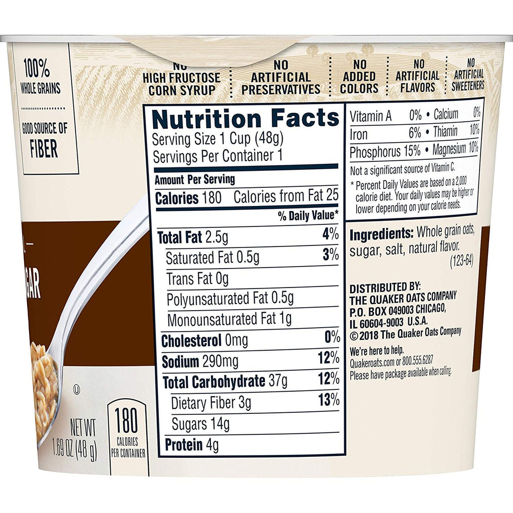 Instant Oatmeal Maple Brown Sugar 1.69oz Pack of 3 M471726
