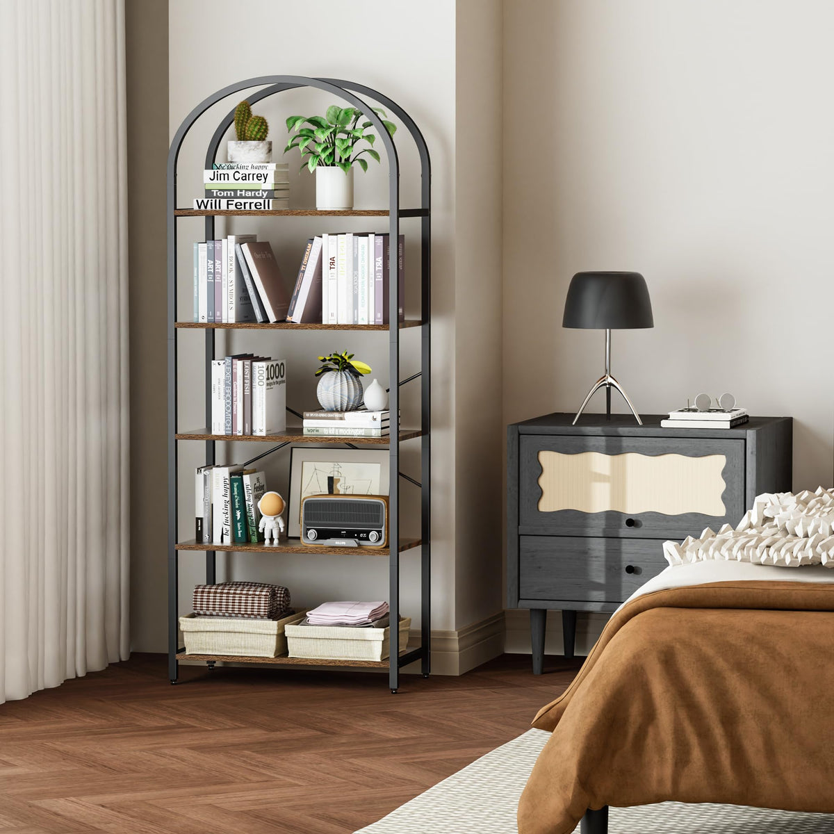 5-Tier Arched Bookshelf T1462