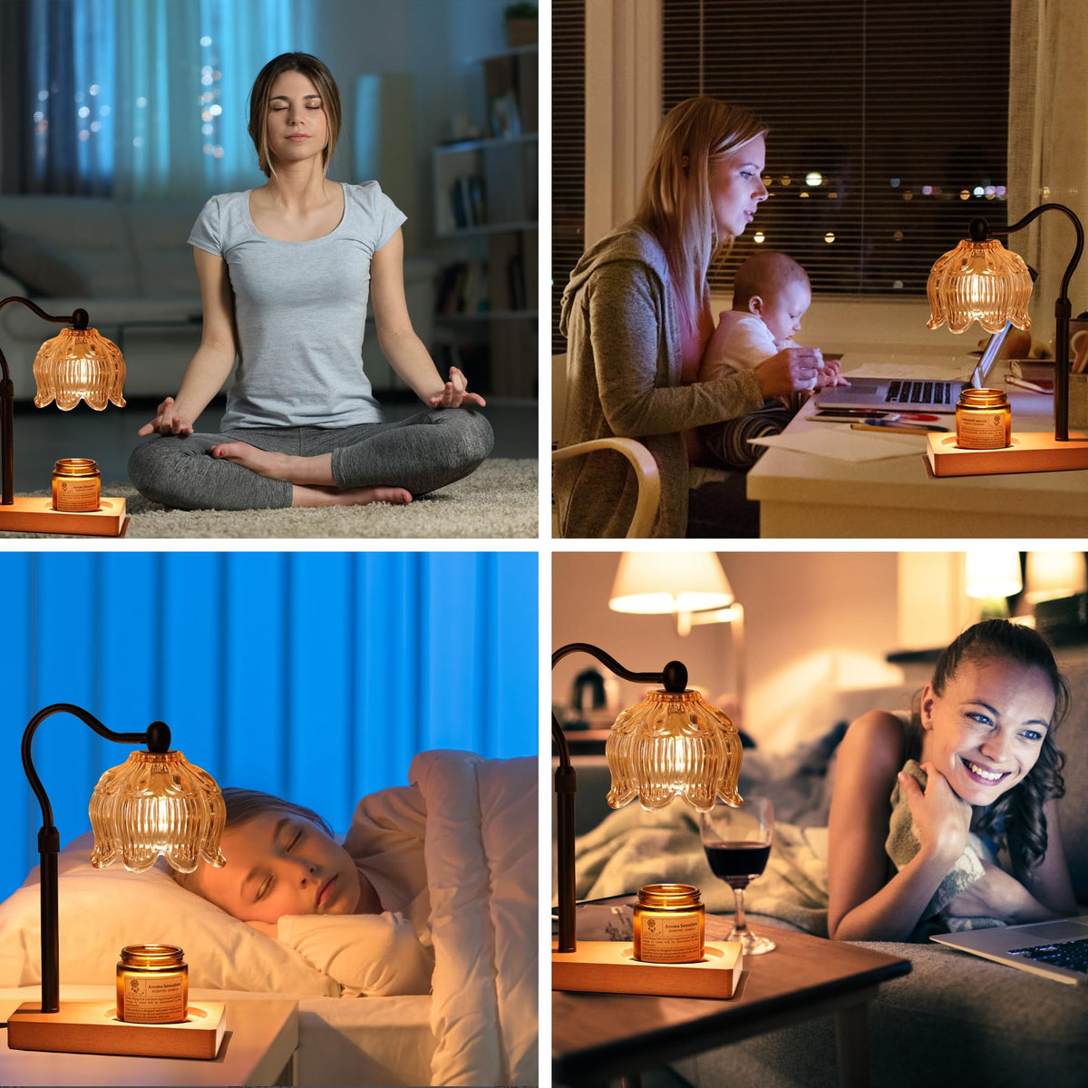 Adjustable Dimmable Candle Warmer Lamp with Timer K7645