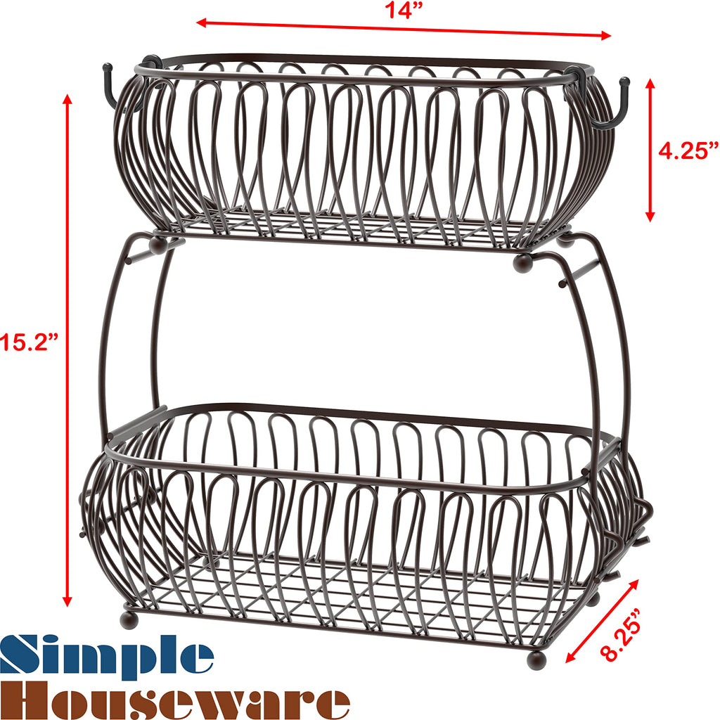 2-Tier Countertop Fruit Basket Holder C15349
