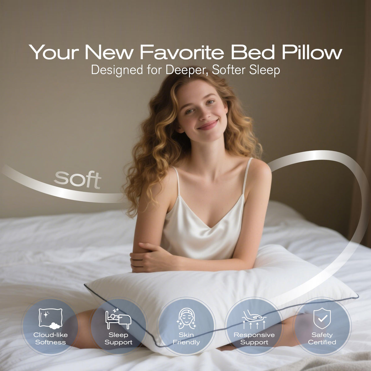 King Size Down Alternative Bed Pillows Set of 4 T8323