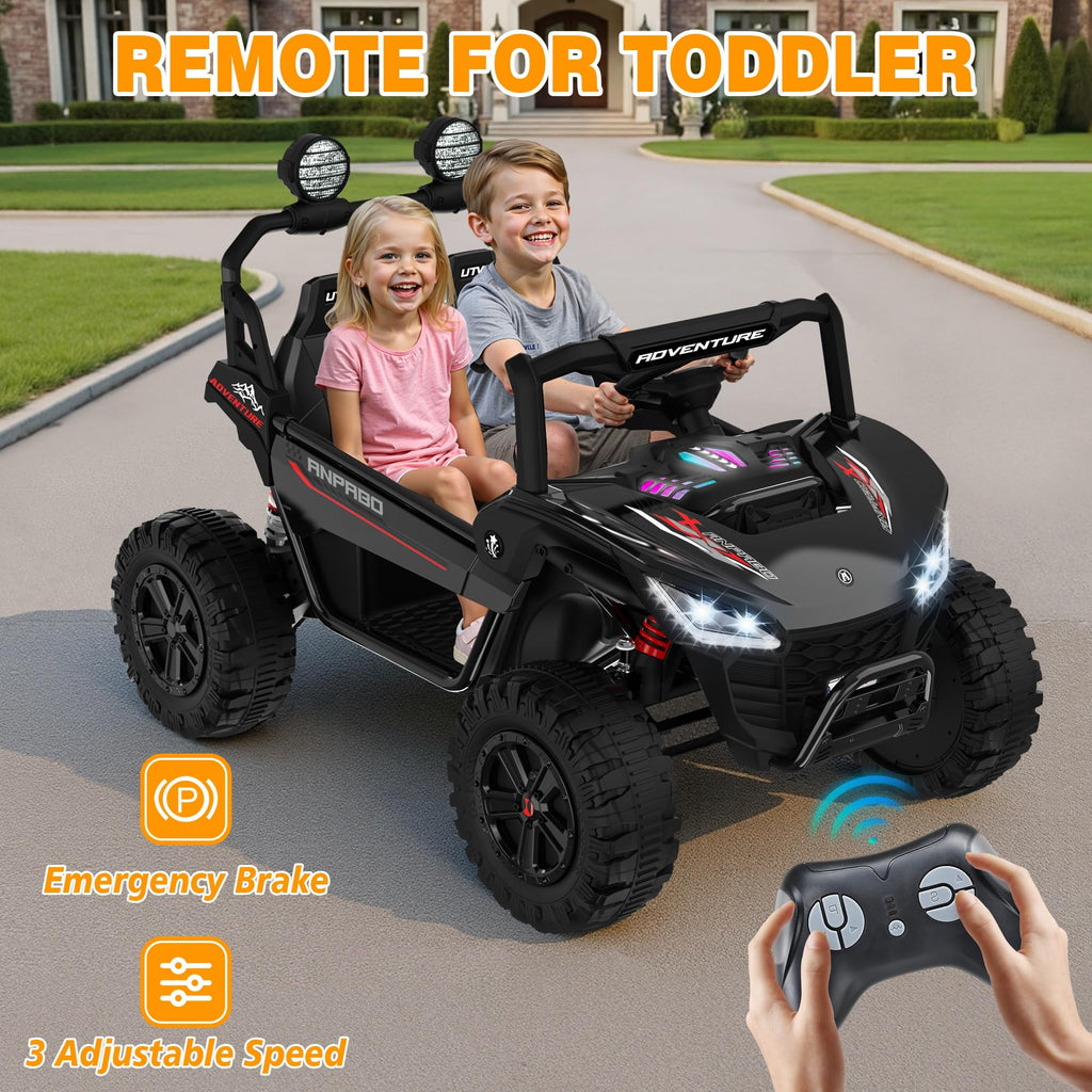 24V Ride on Toy with 4 x 200W Motors, Black G732099