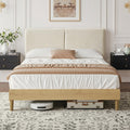 Queen Size Upholstered Platform Bed Frame with Headboard L630