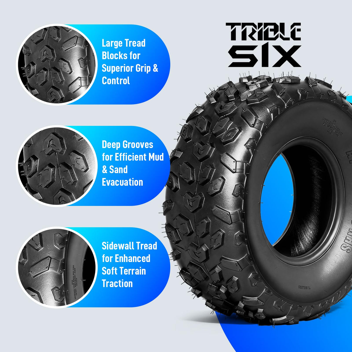 Set of 2 19x7-8 ATV/UTV Tires B935