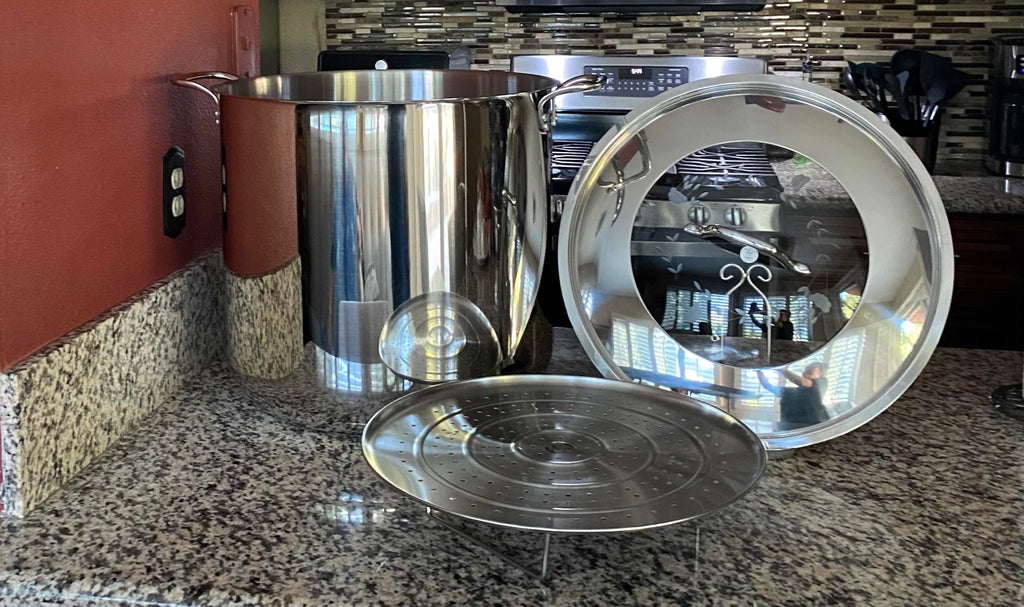 Stainless Steel 60-qt Stockpot with Steaming Rack J3075