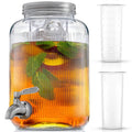 1 Gallon Glass Beverage Dispenser with Stainless Steel Spigot Z606057