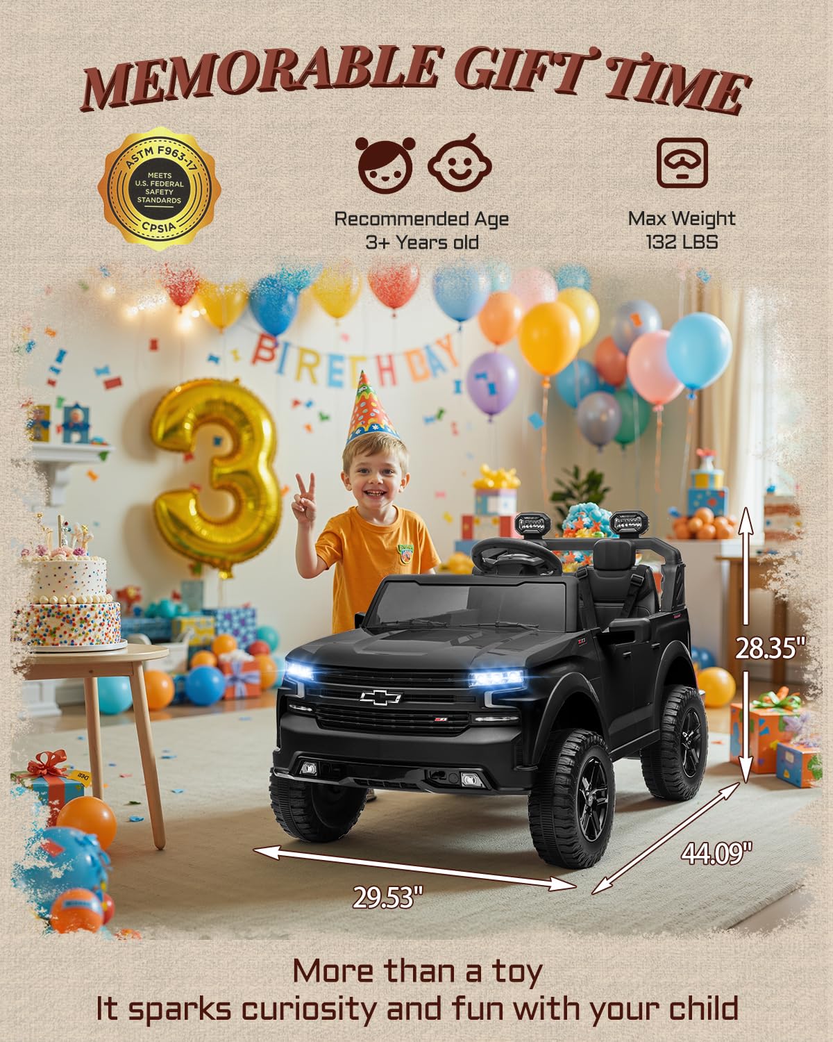 24V 2 Seater Electric Ride on Truck with Remote Control and Seat Belts (Black) S21386