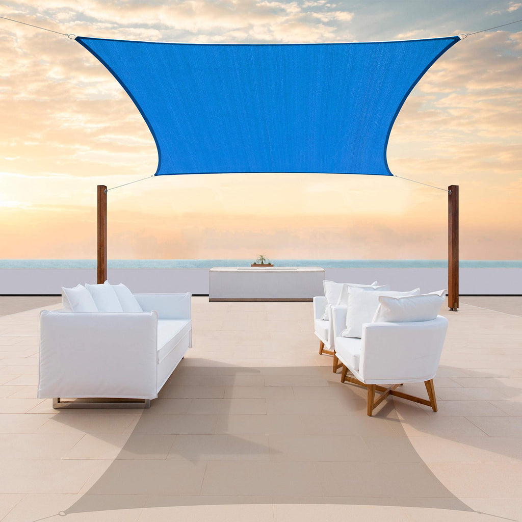 16' x 16' Blue Rectangle Sun Shade Sail S894