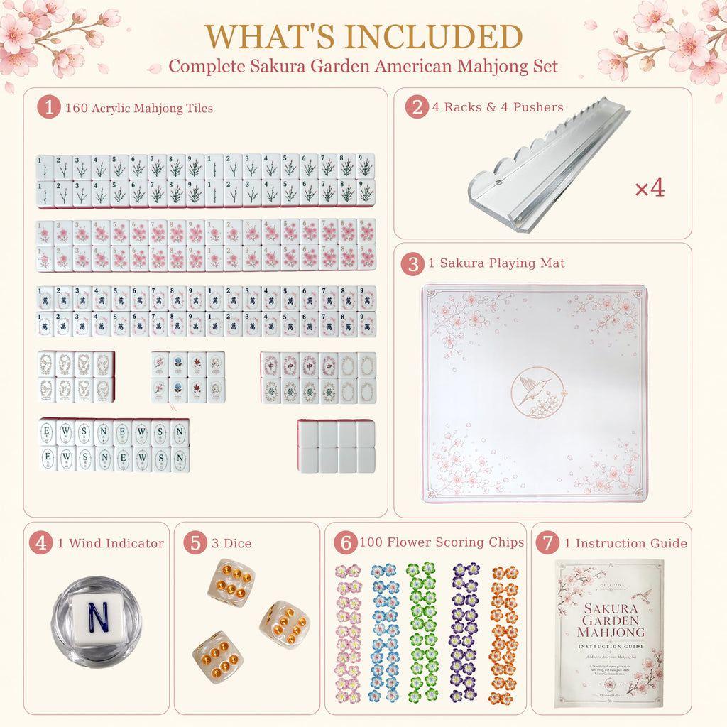 American Mahjong Set with Racks, Mat & Tote R3535