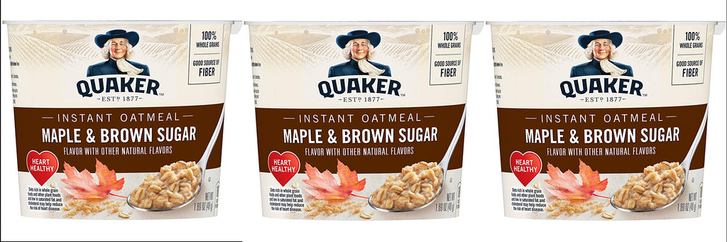 Instant Oatmeal Maple Brown Sugar 1.69oz Pack of 3 M471726