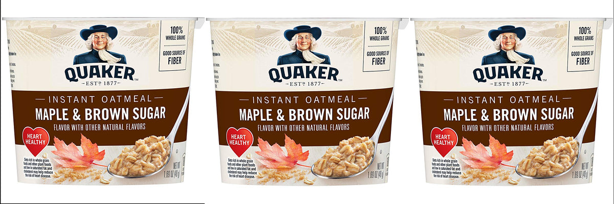 Instant Oatmeal Maple Brown Sugar 1.69oz Pack of 3 M471726