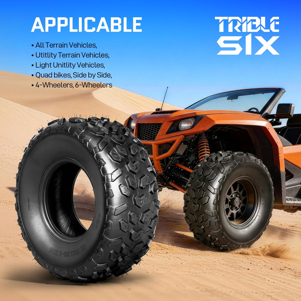 Set of 2 19x7-8 ATV/UTV Tires B935
