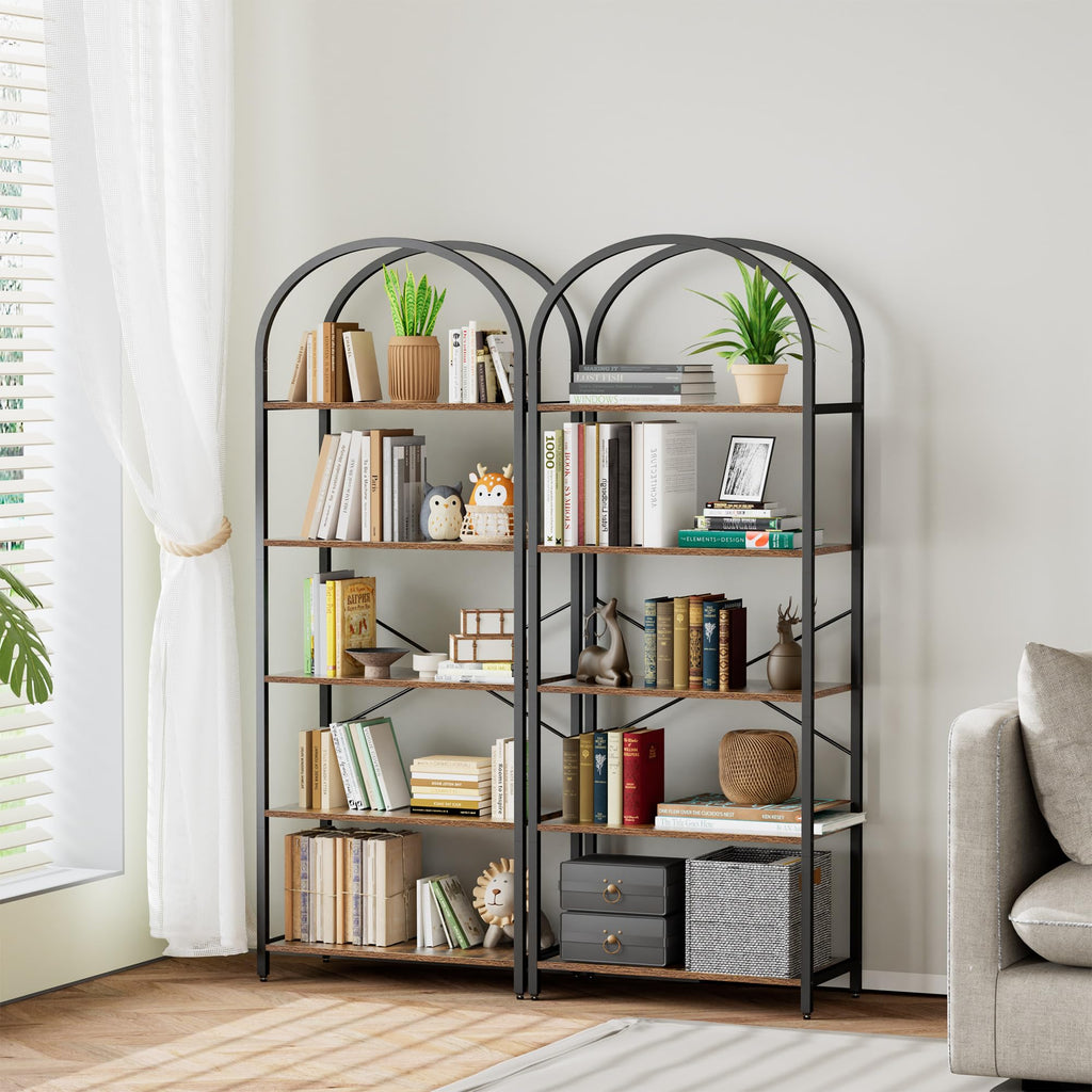 5-Tier Arched Bookshelf T1462