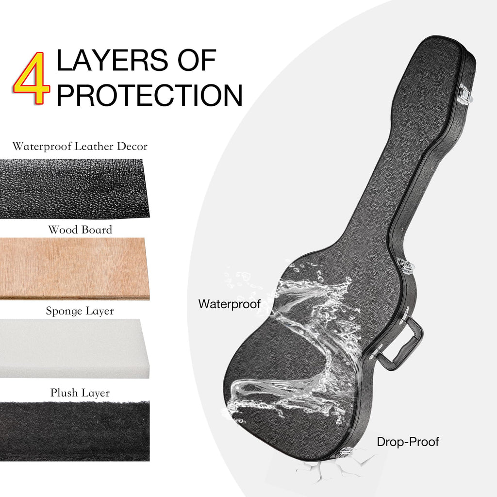 40" Hard Shell Electric Guitar Case with Plush Interior N884