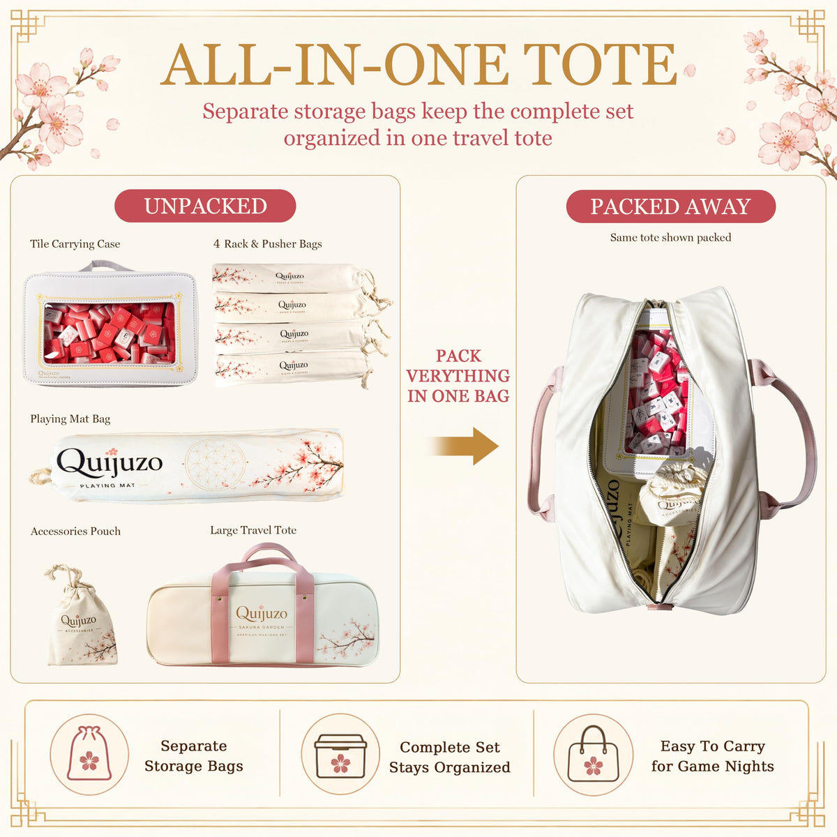 American Mahjong Set with Racks, Mat & Tote R3535