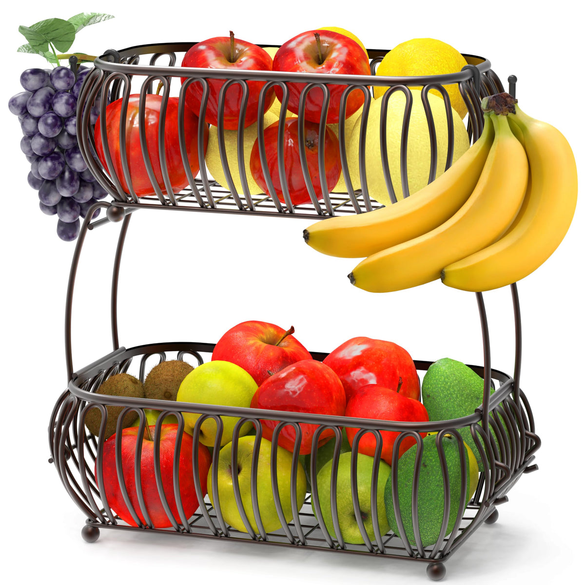 2-Tier Countertop Fruit Basket Holder C15349