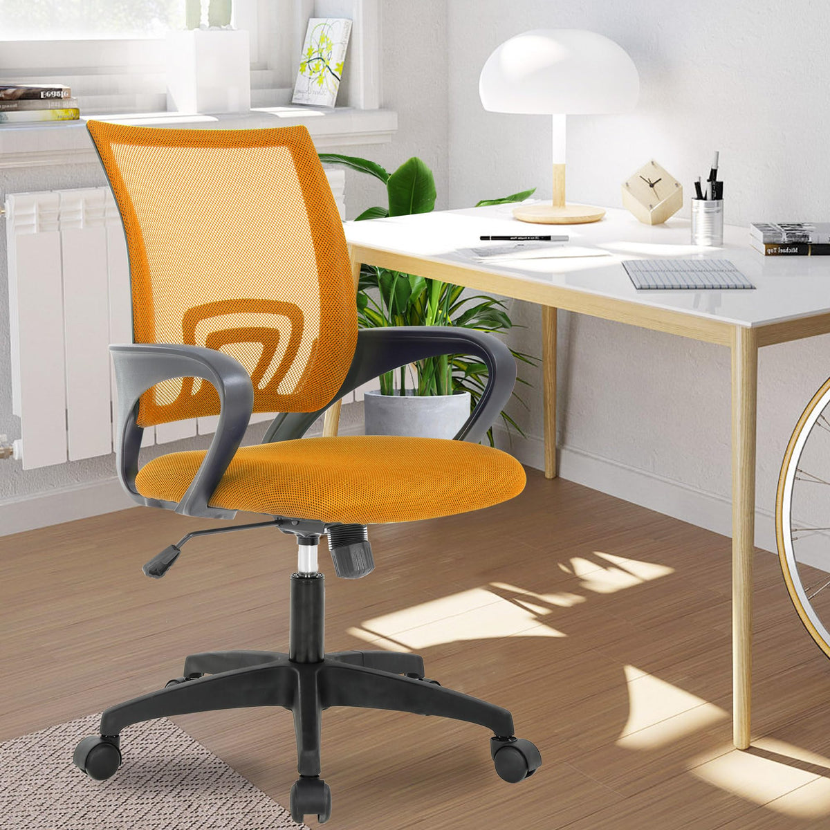 Orange Mesh Ergonomic Office Chair with Lumbar Support Q9179