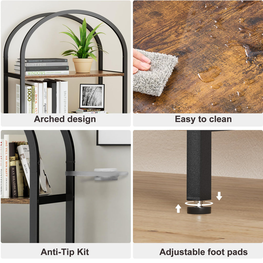5-Tier Arched Bookshelf T1462