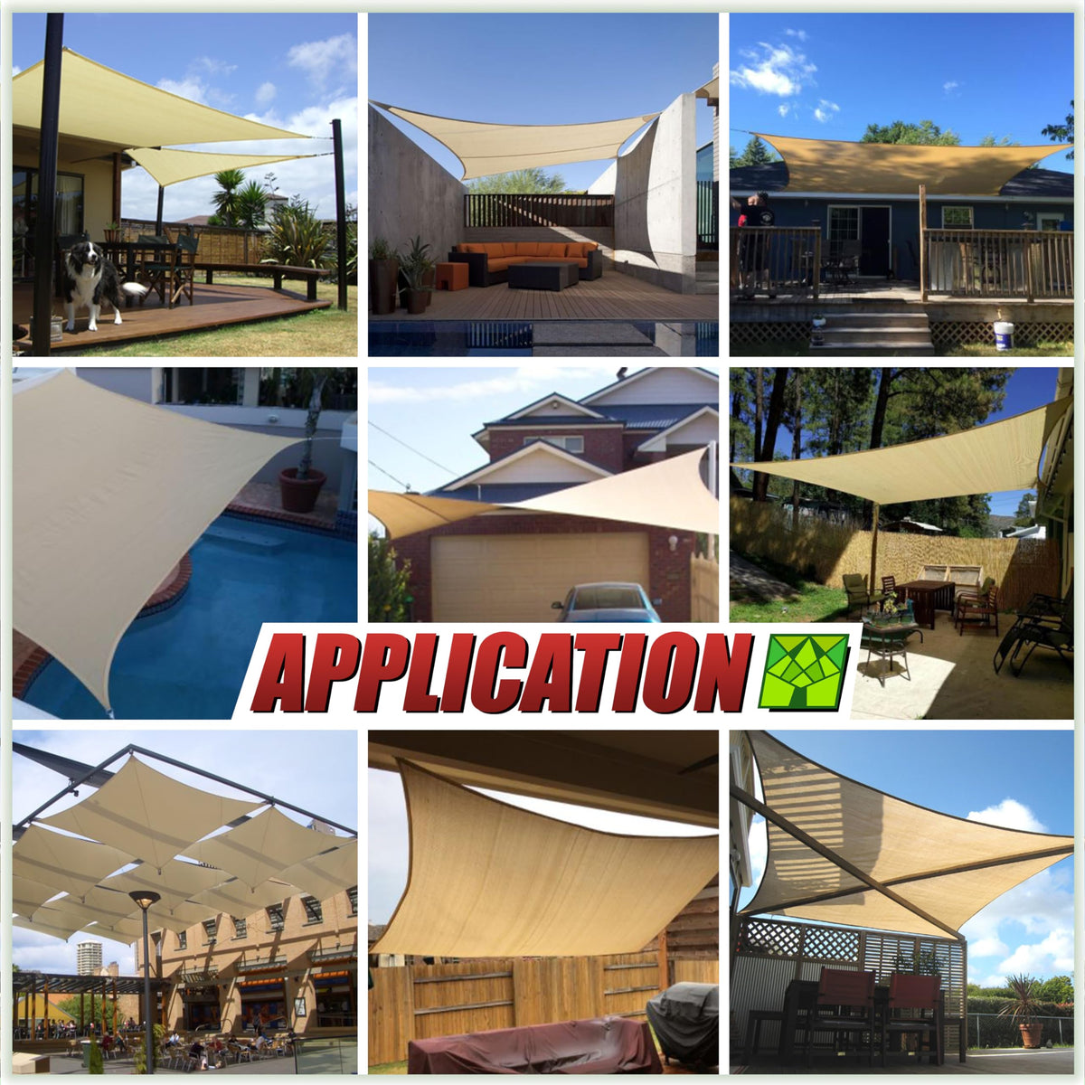 16' x 16' Blue Rectangle Sun Shade Sail S894