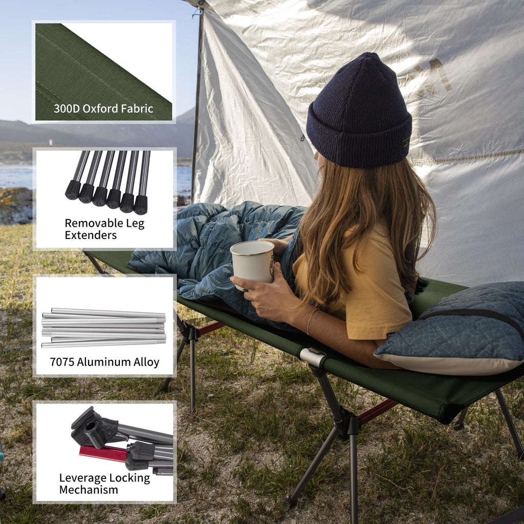 Height Adjustable Ultralight Folding Camping Cot N67059
