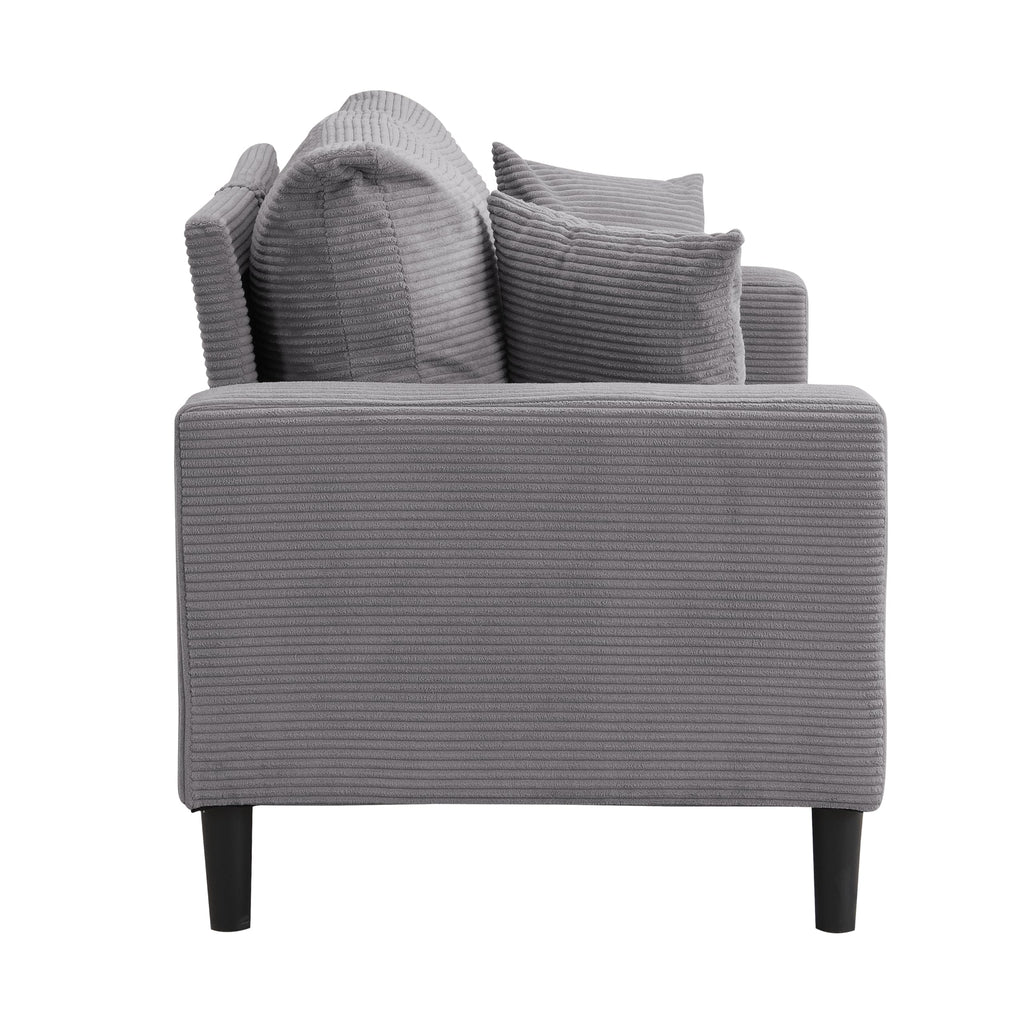 Light Gray Upholstered 2 Seat Loveseat Sofa M64267