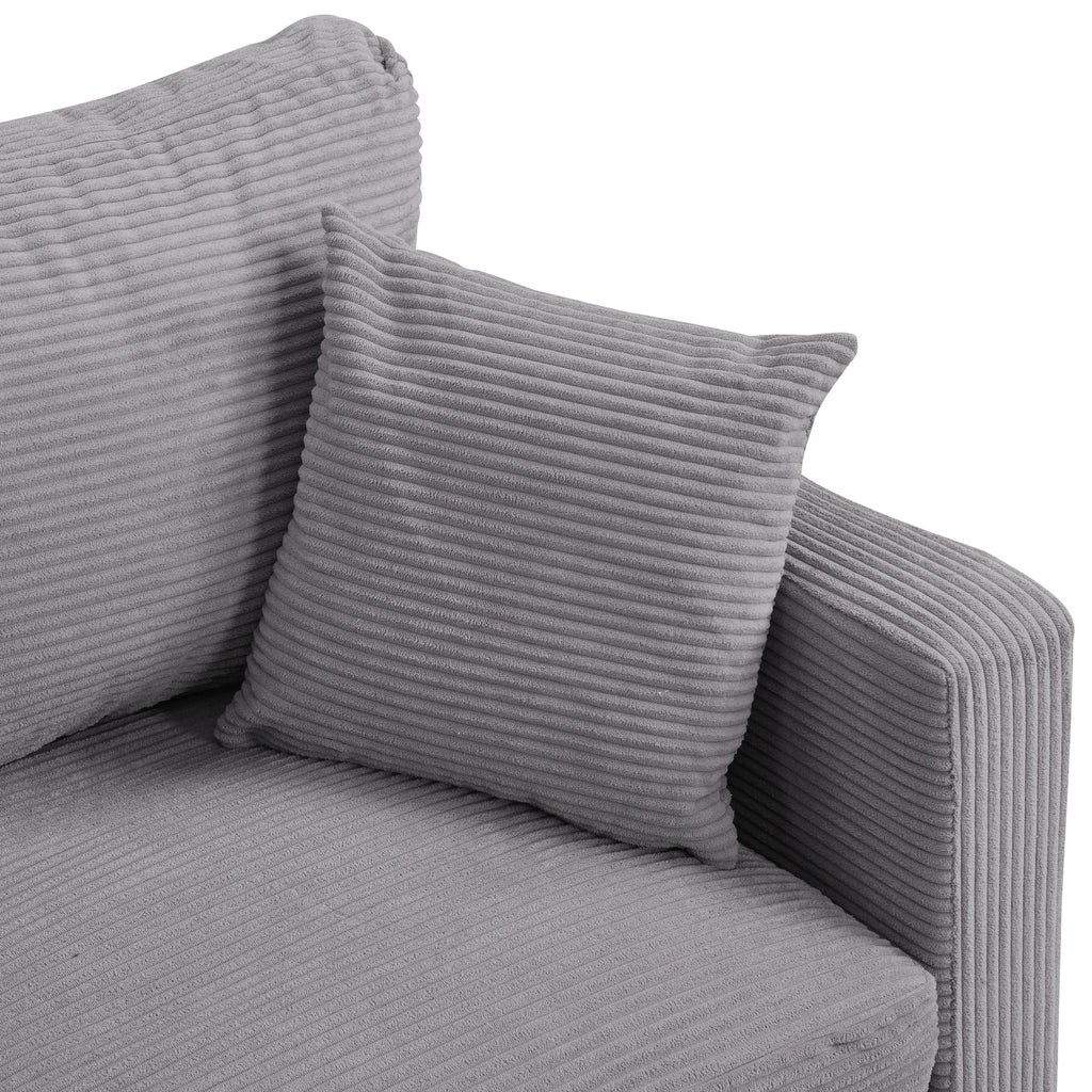 Light Gray Upholstered 2 Seat Loveseat Sofa M64267
